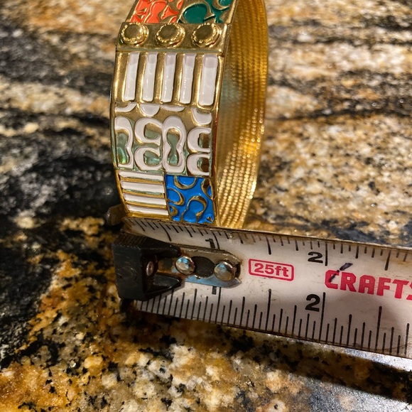 Coach gold and multicolored bangle bracelet - Picture 8 of 8